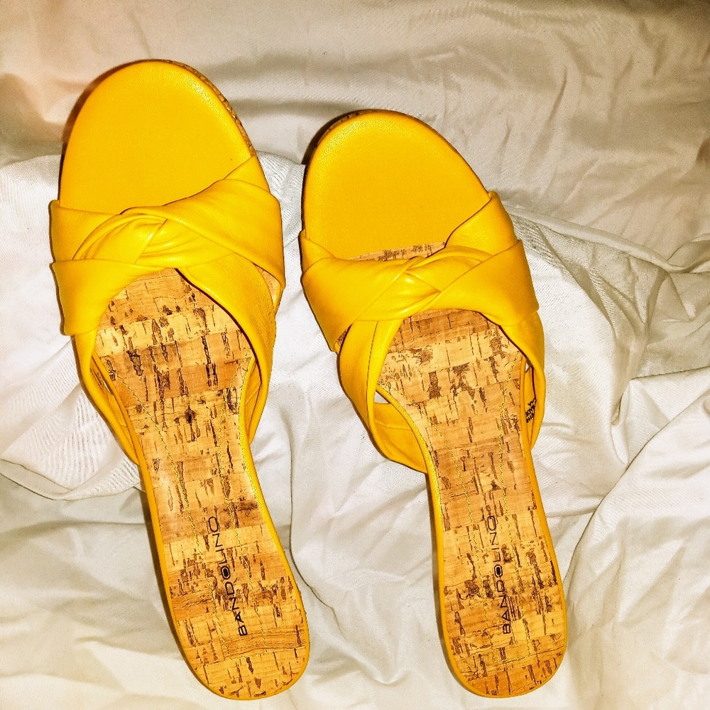 Bandolino Wedge  & If Carrini Yellow &white Polka